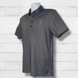 TravisMathew TPC Stonebrae Golf Polo Men’s Small Gray 4-Button Performance Shirt